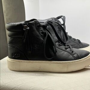 UGG Black Leather olli High-Top Sneakers